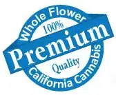 Premium whole flower cannabis badge logo