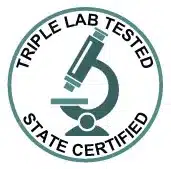 Triple lab tested state certified badge